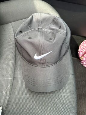 Nike Black Cap with White Swoosh child